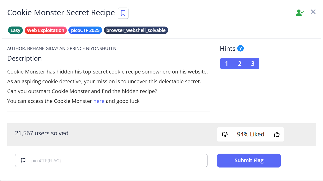 Cookie Monster Secret Recipe